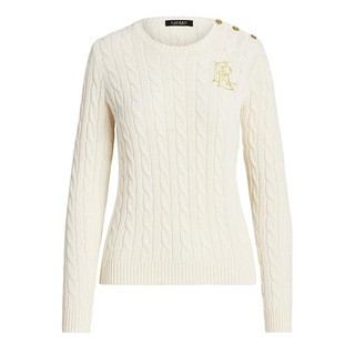 Button-Trim Cable Knit Jumper | House of Fraser UK