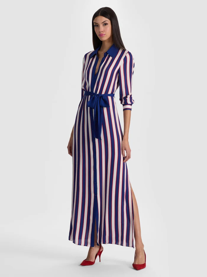 CHASSIDY MAXI SHIRT DRESS | Alice + Olivia