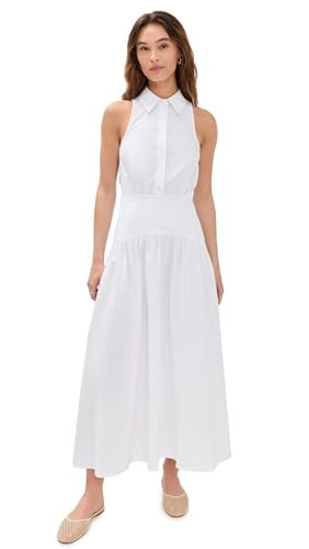 STAUD Women's Romy Dress, White, 12 | Amazon (US)