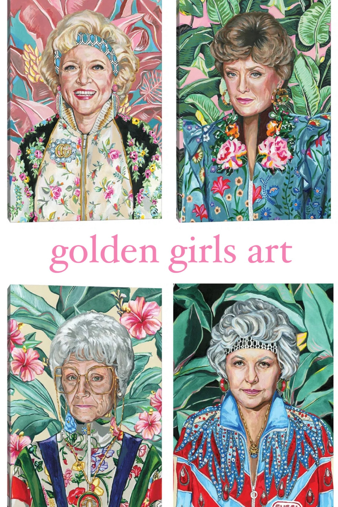 The Golden Girls designer wall art. Available in different sizes. 

#TheGoldenGirls #GoldenGirls #TheGoldenGirlsWallArt #GoldenGirlsWallArt #WallArt #CanvasArtHomeDecor #HomeDecorations 

#LTKxWayfair #LTKFindsUnder100 #LTKHome
