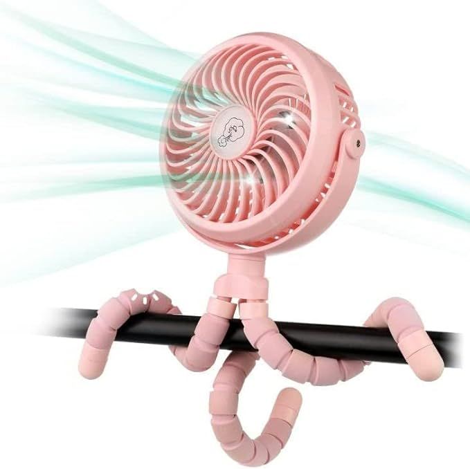 Winique Stroller Fan,2600mAh Battery Powered Car Seats Clip-on Fan Ultra Quiet 3 Speed 360° Rota... | Amazon (UK)