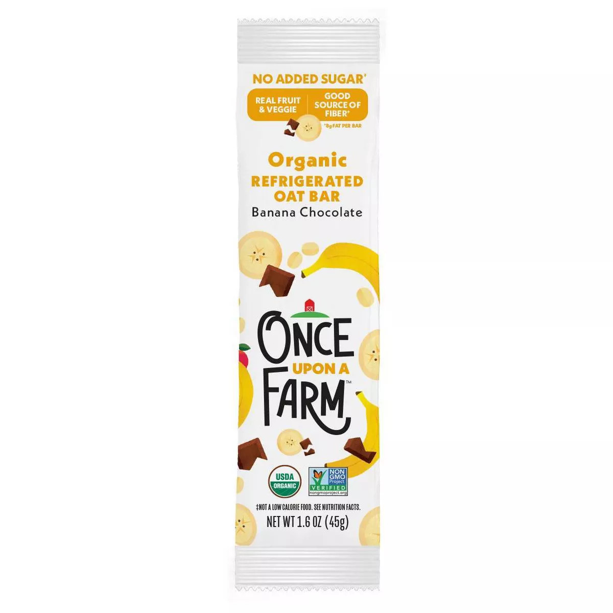 Once Upon a Farm Organic Banana Chocolate Refrigerated Oat Bar - 1.6oz | Target