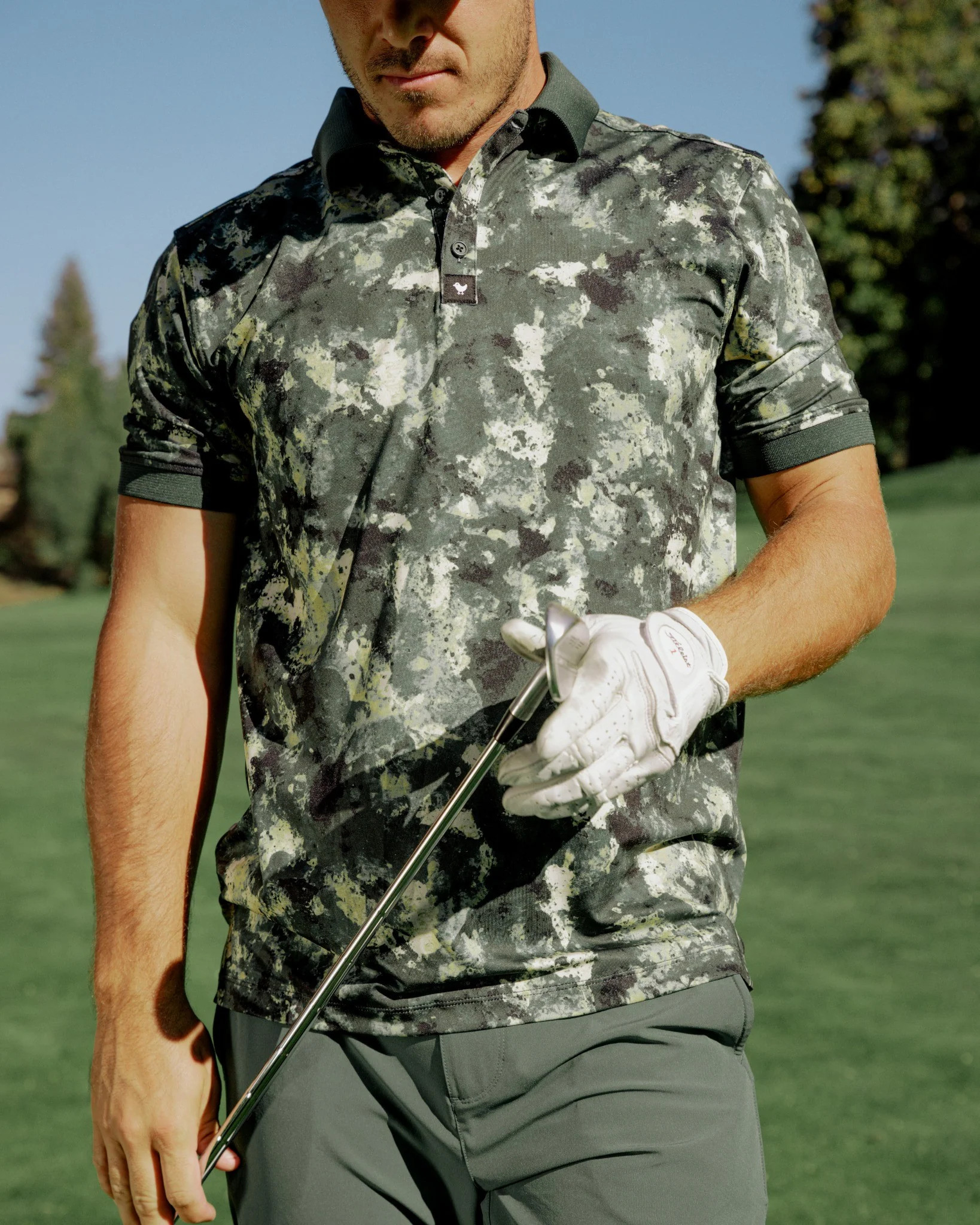 Ridge Polo - Green Camo | Bad Birdie Golf