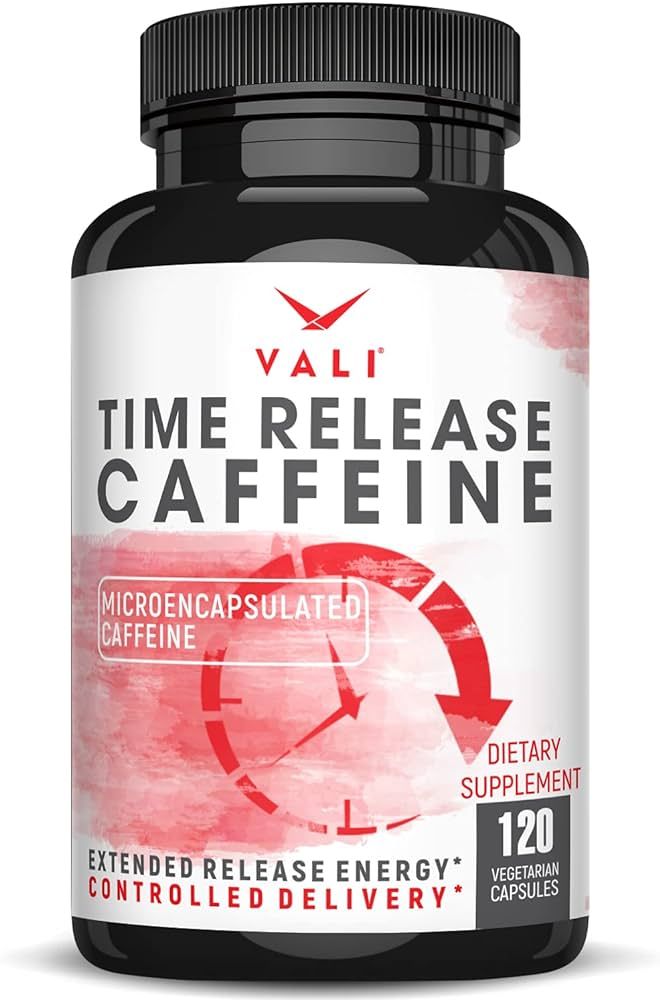VALI Time Release Caffeine 100mg Pills - Smart Slow Release for Extended Energy & Focus. Advanced... | Amazon (US)