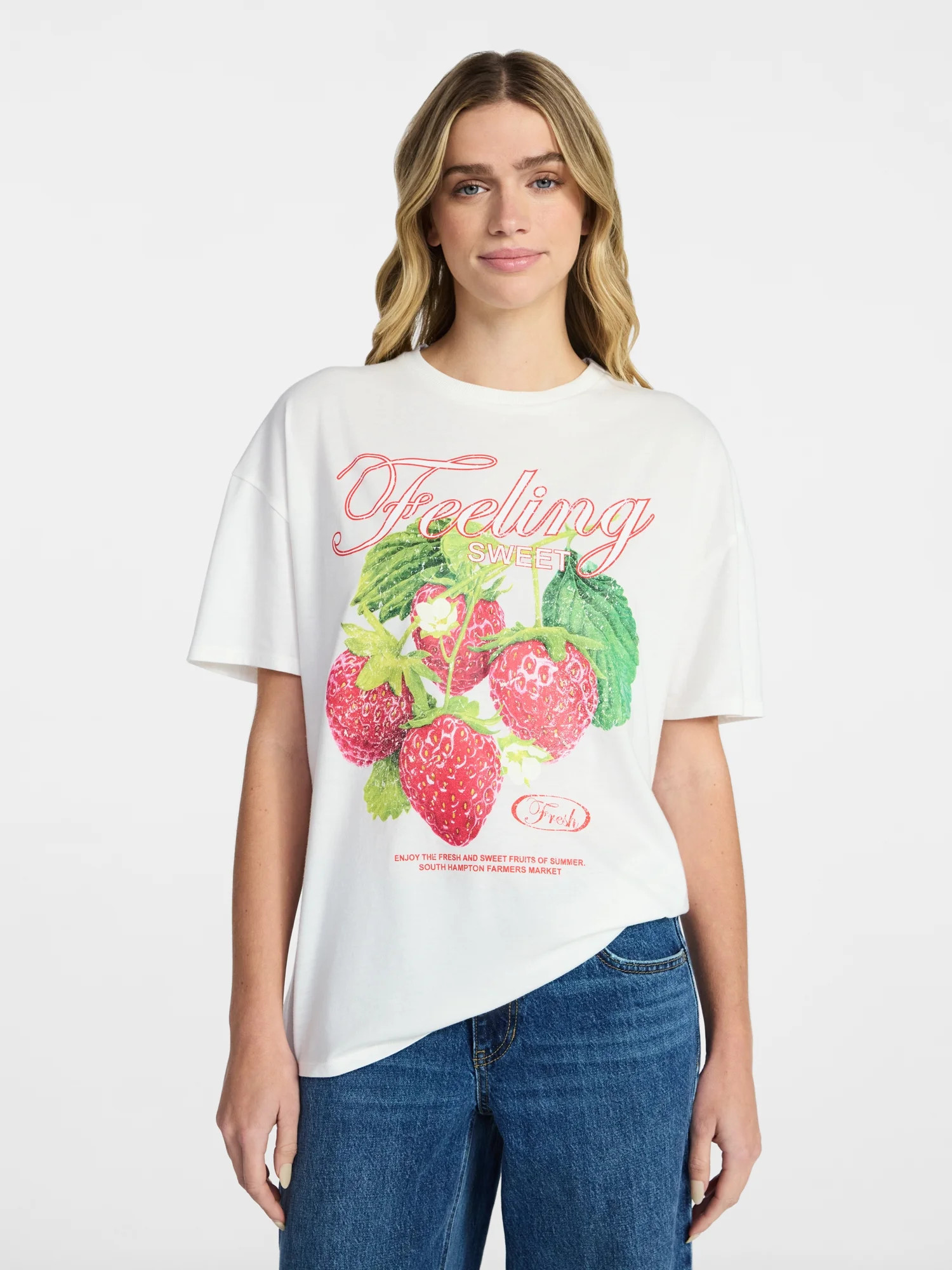 No Boundaries Washed Graphic Boyfriend Tee, Women's XXS-XXL | Walmart (US)