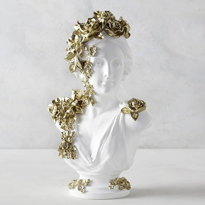 Amazon.com: Z Gallerie Gold Floral Bust, Elegant Decorative Sculpture with Intricate Floral Embel... | Amazon (US)