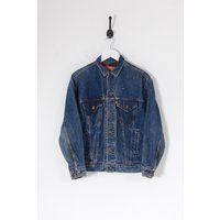 Vintage Levi's 57510 Lined Denim Jacket Dark Blue Large | Etsy (UK)