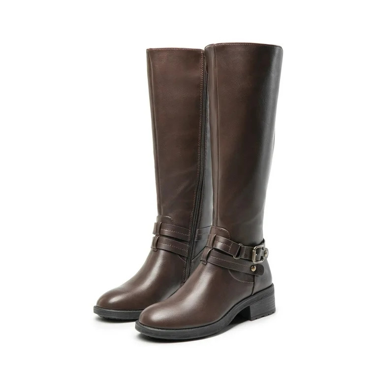 Women Knee High Riding Boots Classic Equestrian Style Comfortable Tall Boots for Casual or Dress ... | Walmart (US)