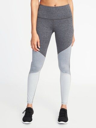 High-Rise Color-Block Compression Leggings for Women | Old Navy US