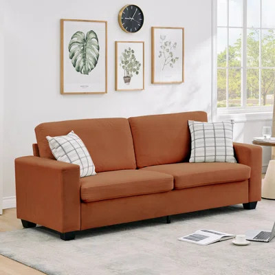 Modern Sofa, Oversized Corduroy Couch with Washable Cover, Deep Seat 3 Seater Couch with Wide Armrest, Comfy Cloud Sofa for Living Room, Bedroom, Offi | Wayfair North America