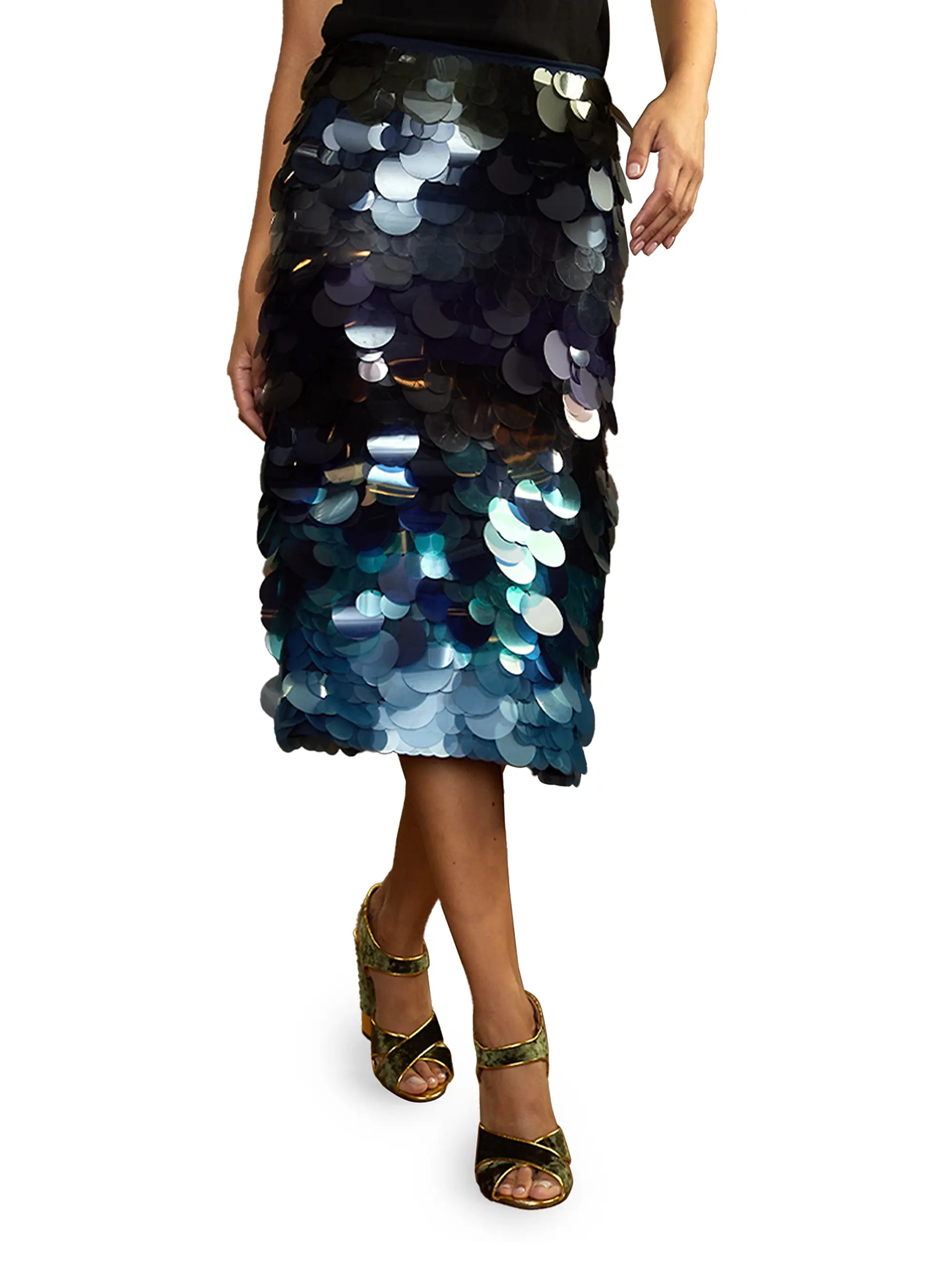 Aurora Paillette Midi Skirt | Saks Fifth Avenue