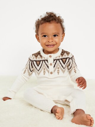 SoSoft Long-Sleeve Henley One-Piece for Baby | Old Navy (US)