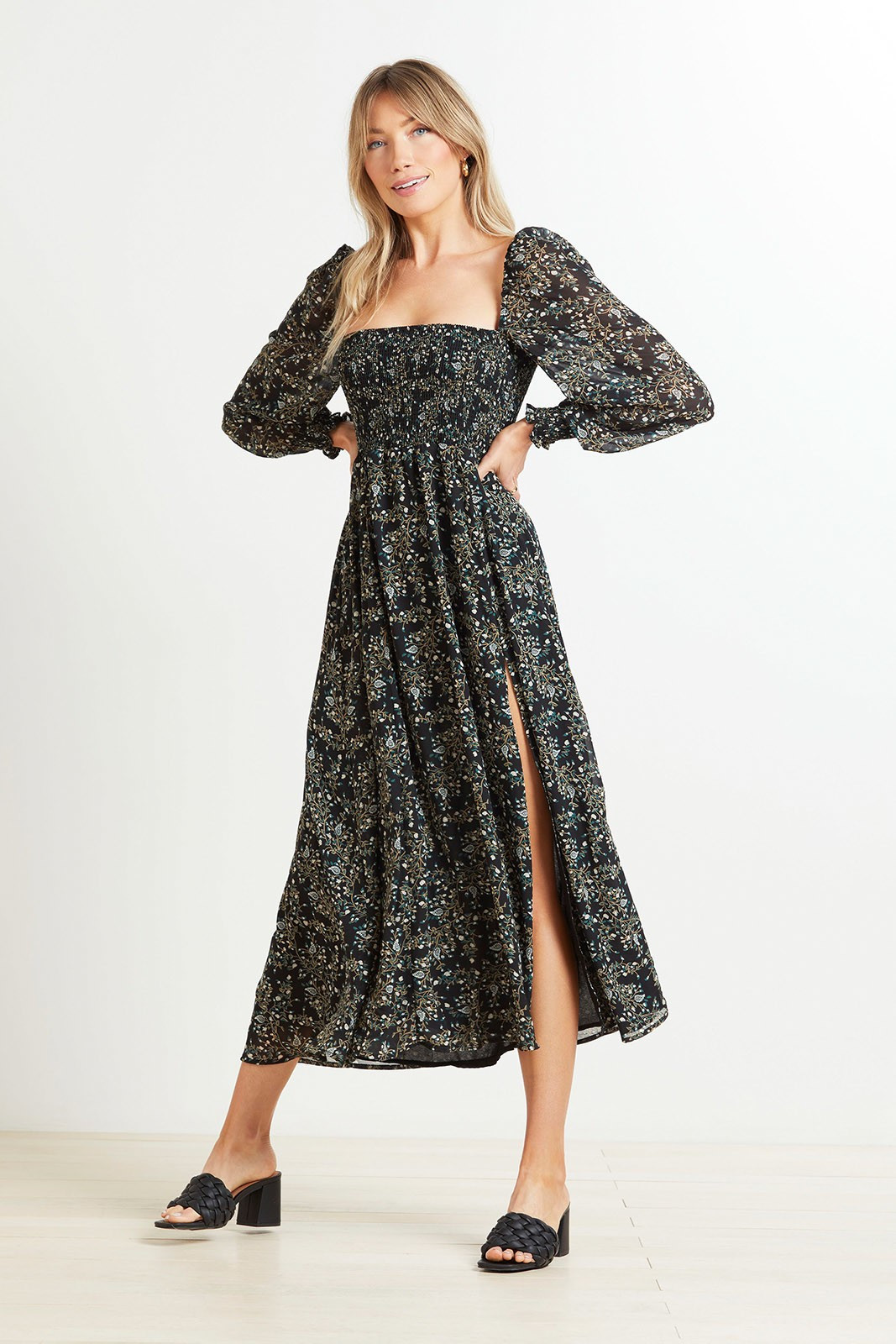 O.P.T Classic Smocked Dress | EVEREVE | Evereve