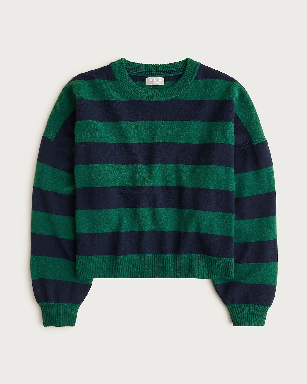 Cashmere blouson-sleeve sweater in stripe | J. Crew US