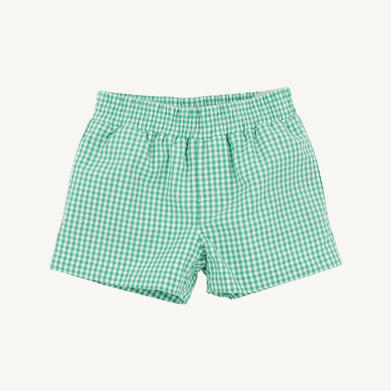 Sheffield Shorts - Gibson Island Green Mini Gingham | The Beaufort Bonnet Company