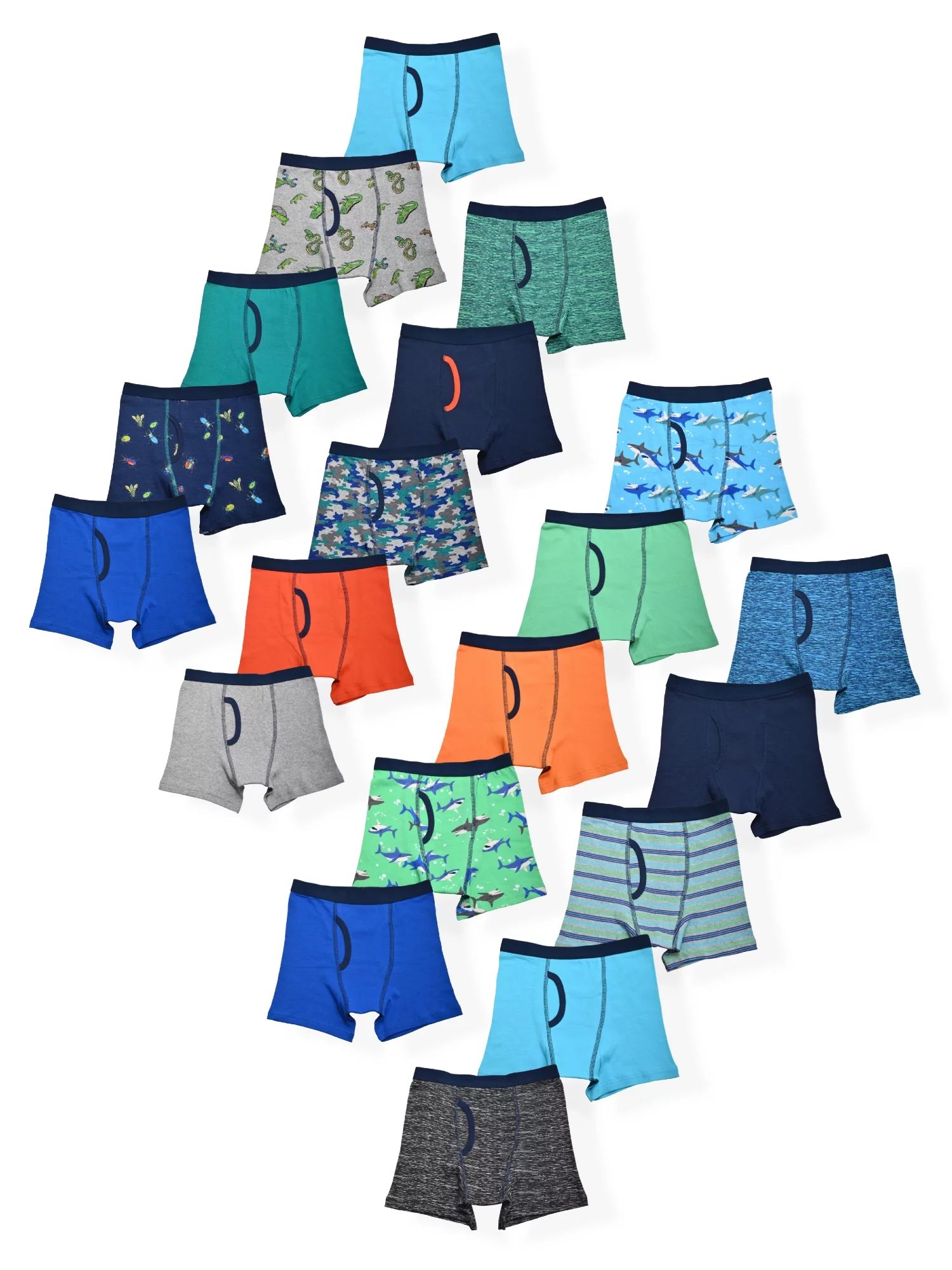 Wonder Nation Boys Underwear, Boxer Briefs, 20-Pack, Sizes S-XL | Walmart (US)