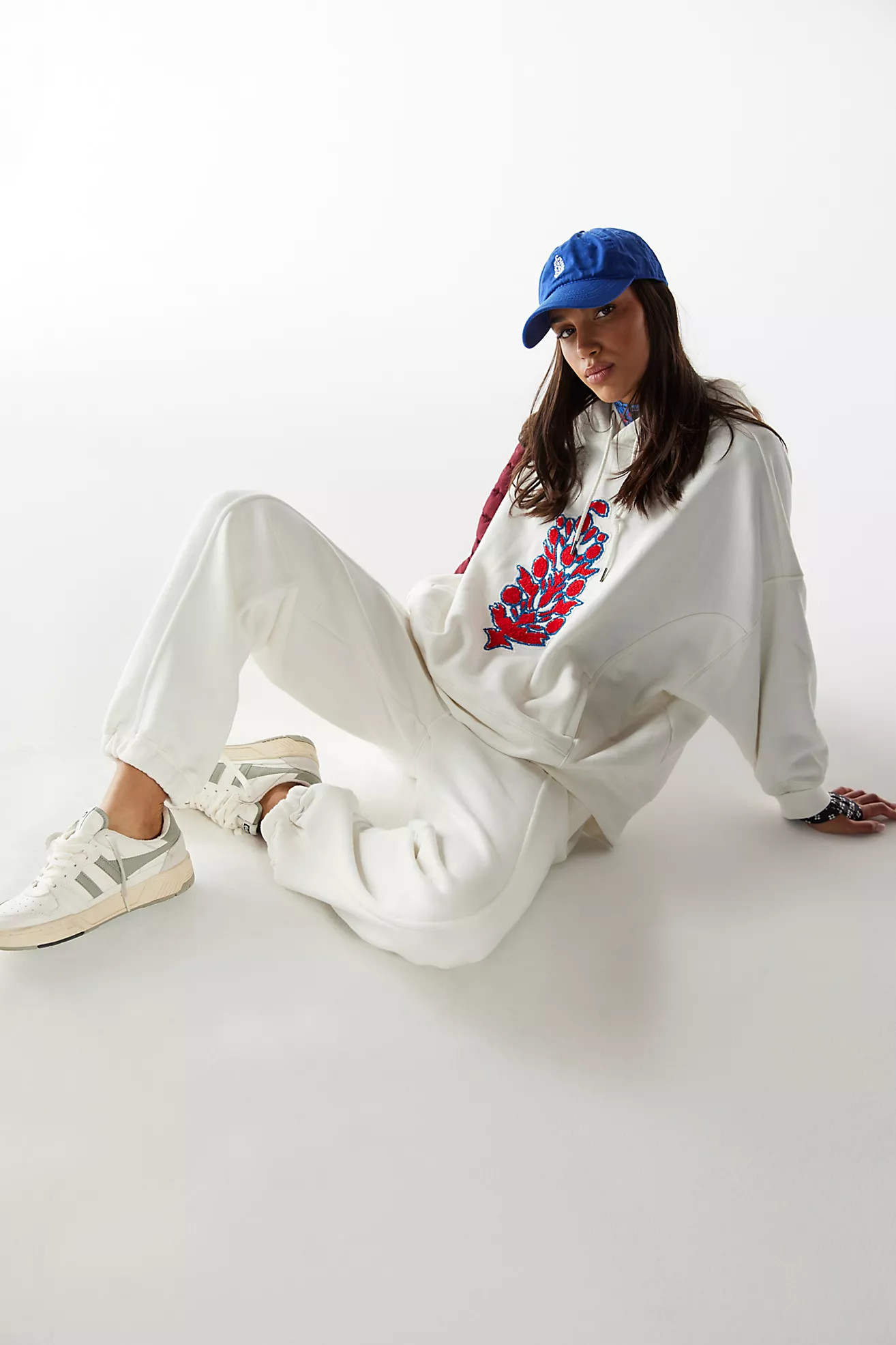 Sprint To The Finish Chenille Logo Hoodie | Free People (Global - UK&FR Excluded)