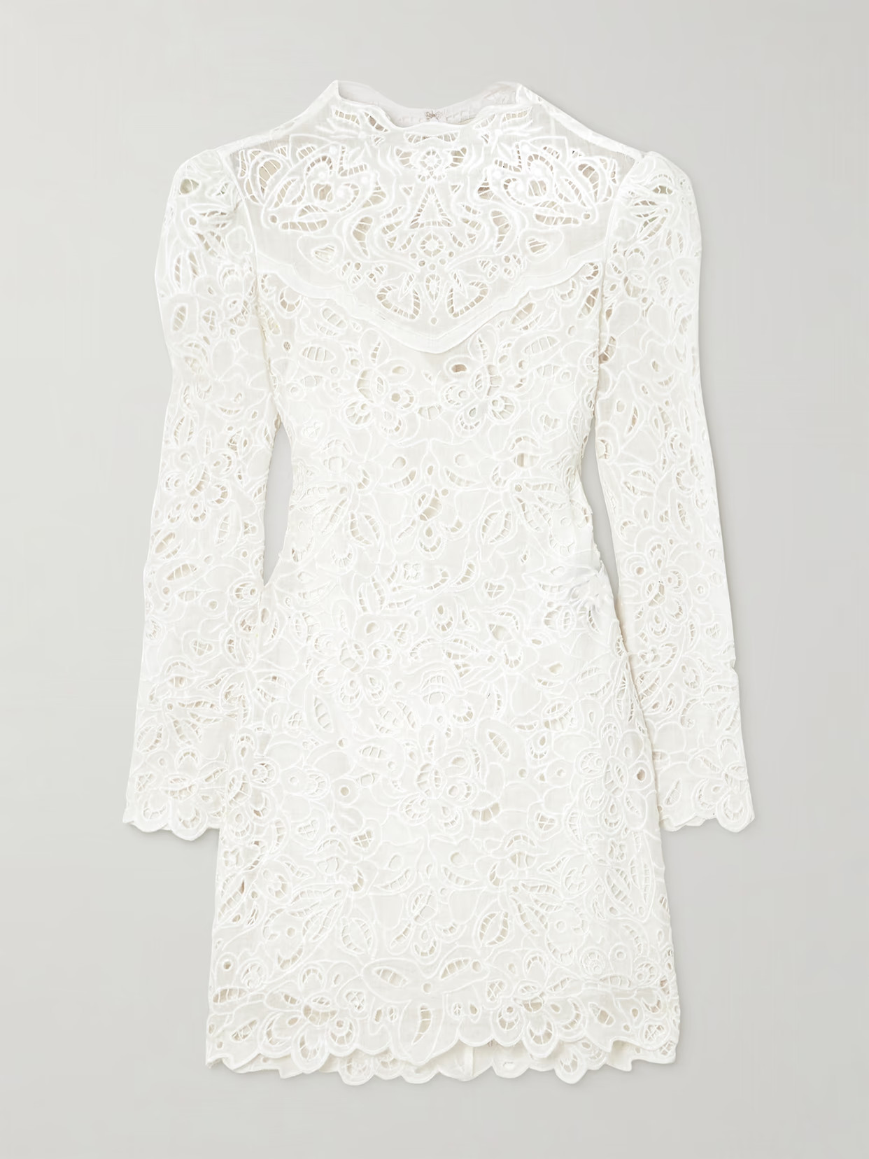 Isabel Marant - Daphne Broderie Anglaise Ramie Mini Dress - White | NET-A-PORTER (US)