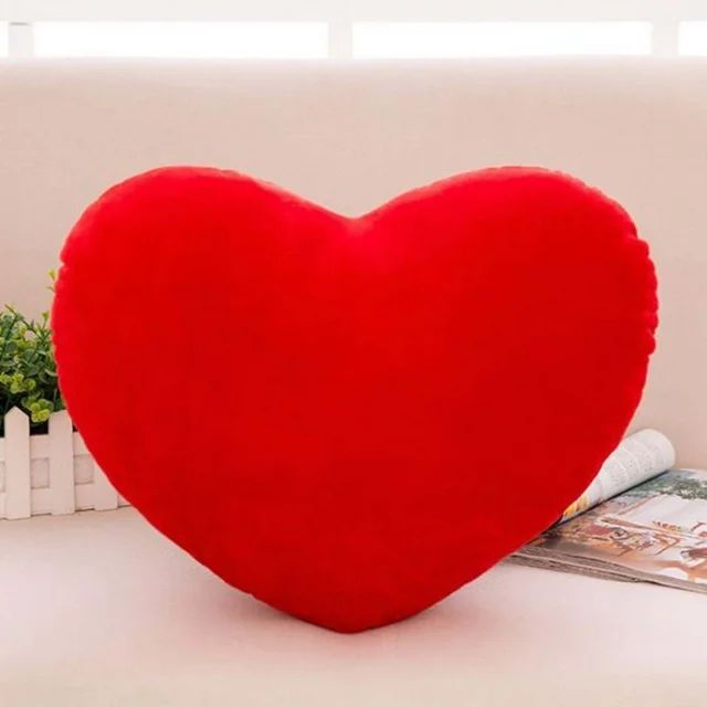 JeashCHAT Plush Pillow Heart Shape Cushion Fluffy Throw Pillows Decorative Back Cushions for Frie... | Walmart (US)