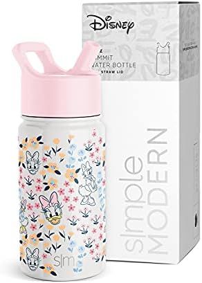 Simple Modern Disney Daisy Duck Kids Water Bottle with Straw Lid | Reusable Insulated Stainless Stee | Amazon (US)
