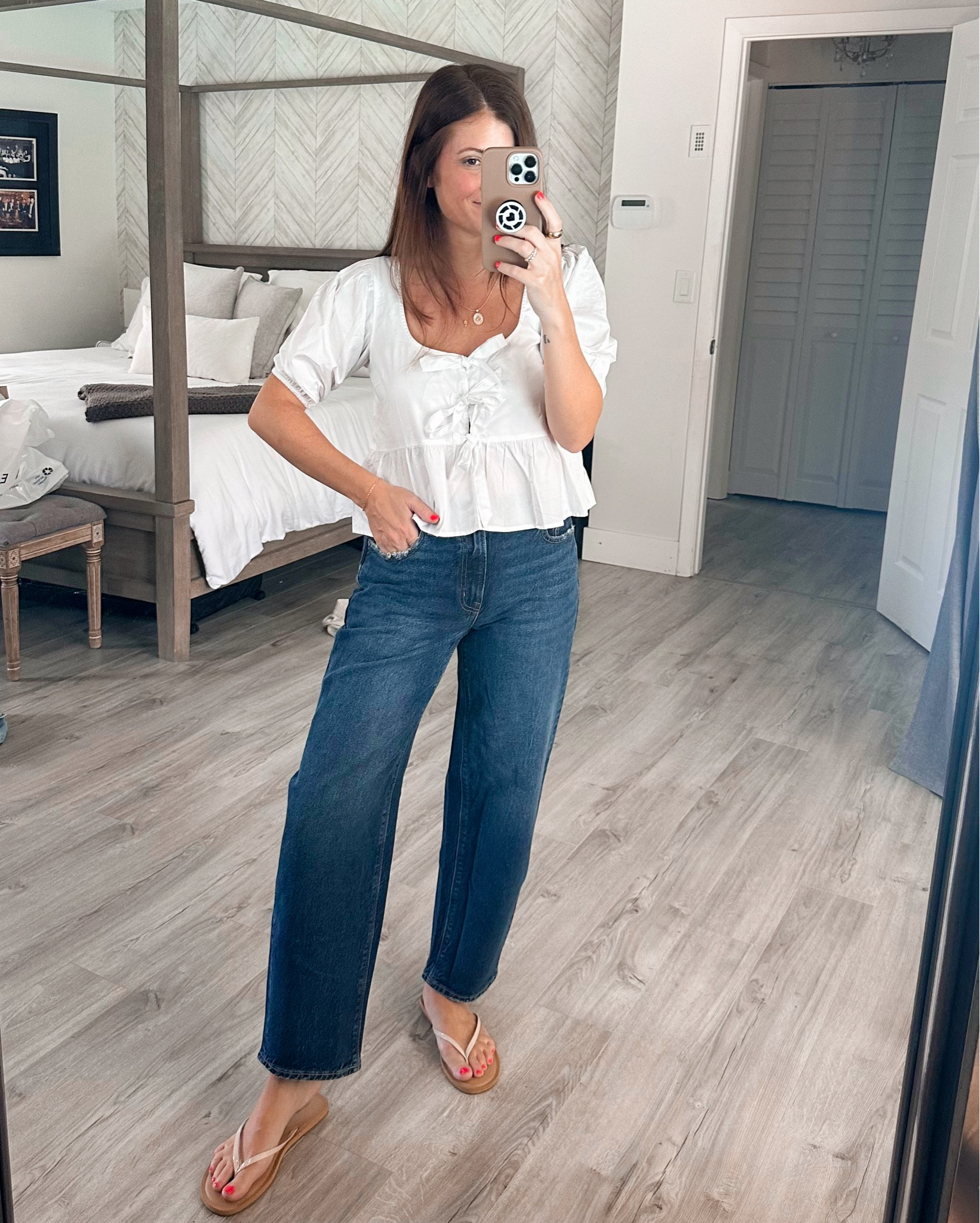 AE basics for the win! Loving these new closet staples to wear now and take me into Fall! And the best part is, they are all on sale!

Follow me for more affordable fashion and outfit ideas! 

Wearing-
Barrel jeans- size 2
Tie front blouse- small
Jean shorts- size 6 (size up for more room but 4 would have been fine)
Soft tee- smalll
Oversized slouchy tee- small


#LTKStyleTip #LTKSaleAlert #LTKOver40