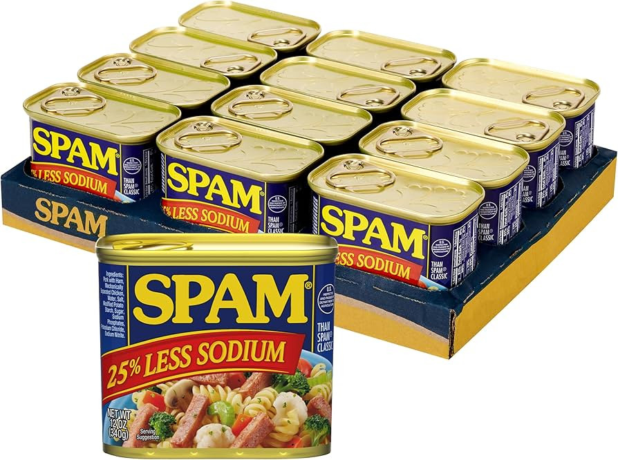 SPAM Less Sodium, 12 Oz (Pack Of 12) | Amazon (US)