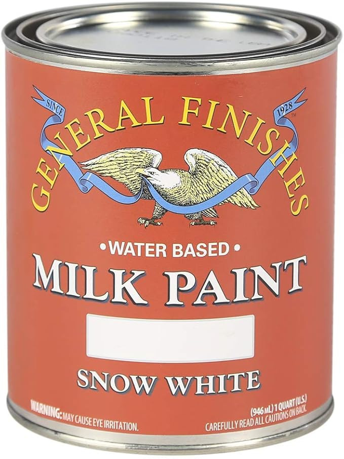 General Finishes Water Based Milk Paint, 1 Pint, Snow White | Amazon (US)