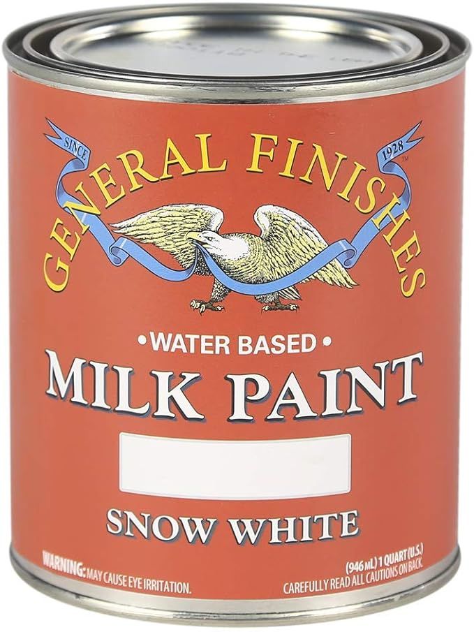General Finishes Water Based Milk Paint, 1 Pint, Snow White | Amazon (US)