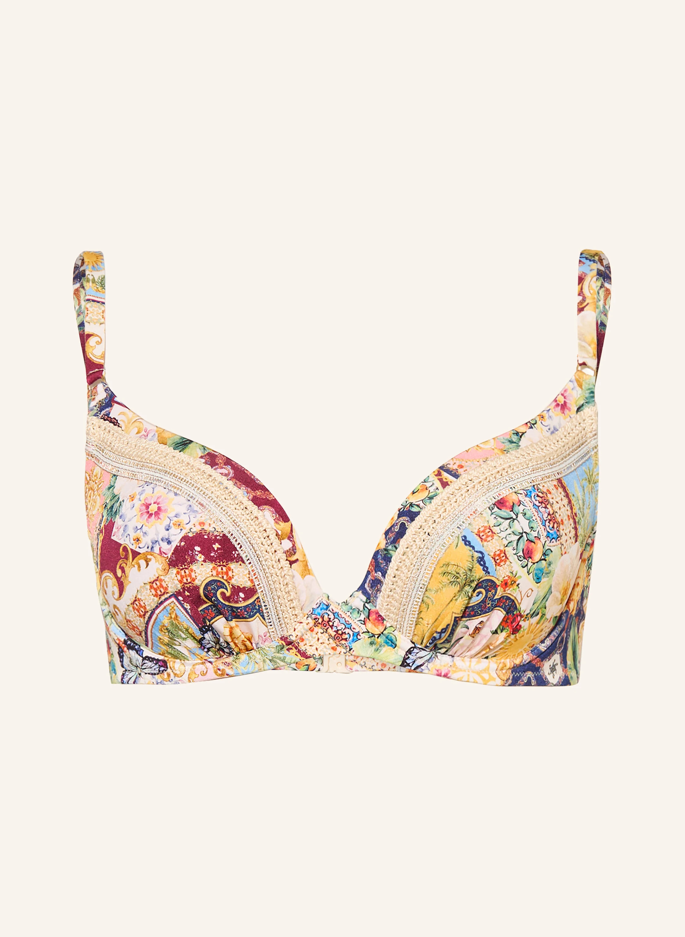 watercult B\u00fcgel-Bikini-Top TREASURED TROVE Cup C-E in dunkelgelb / dunkelrot / gr\u00fcn | Breuninger (DACH)