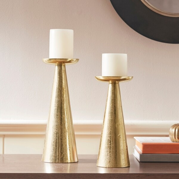 Madison Park Madurai Gold Candle Holder | Bed Bath & Beyond