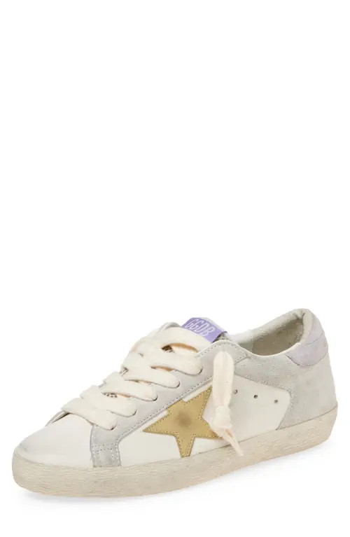 Golden Goose Super-Star Low Top Sneaker in White/Ice/Yellow/Liliac at Nordstrom, Size 10Us | Nordstrom