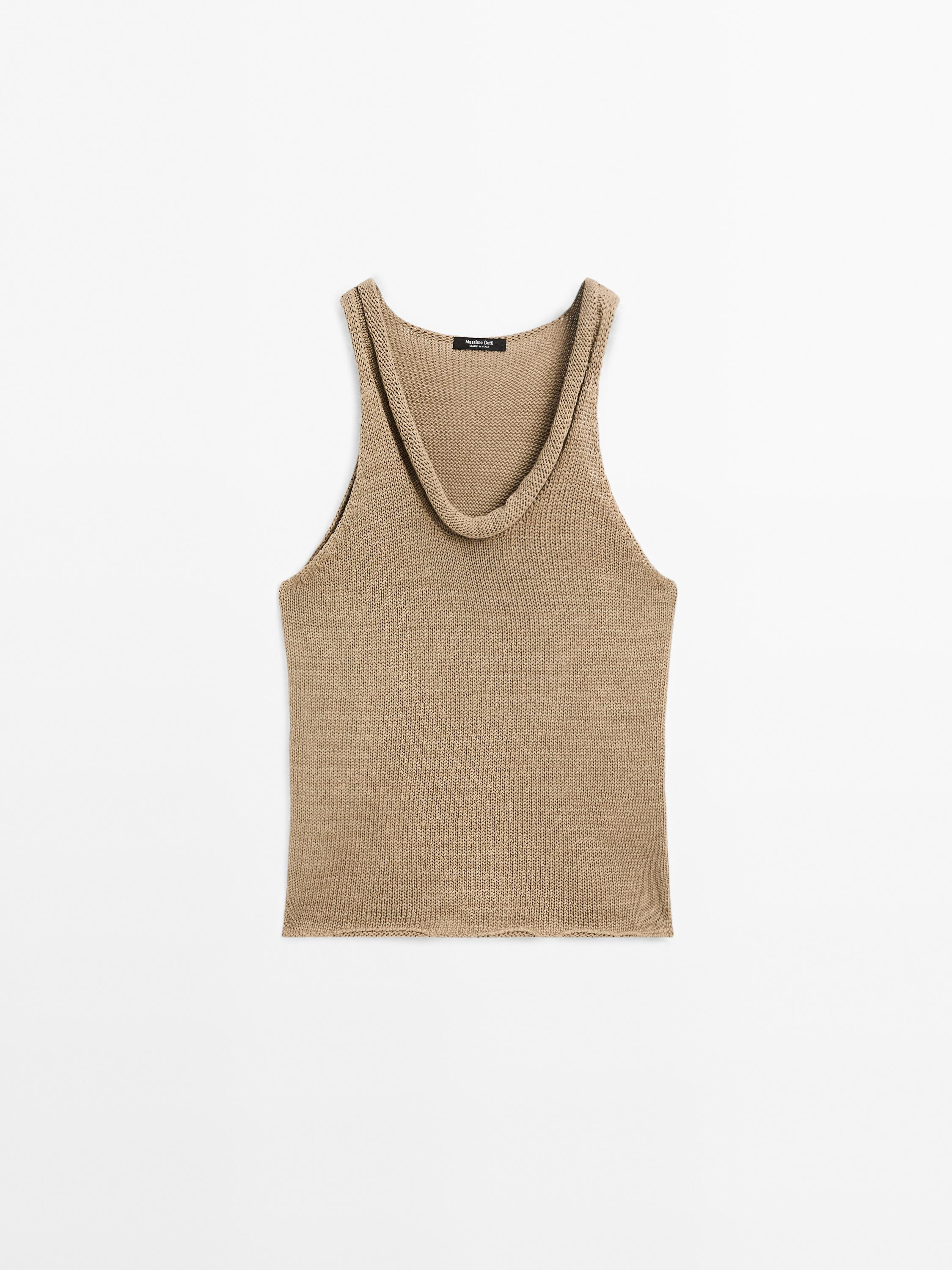 Kurzes Top mit Kragen | Massimo Dutti DE