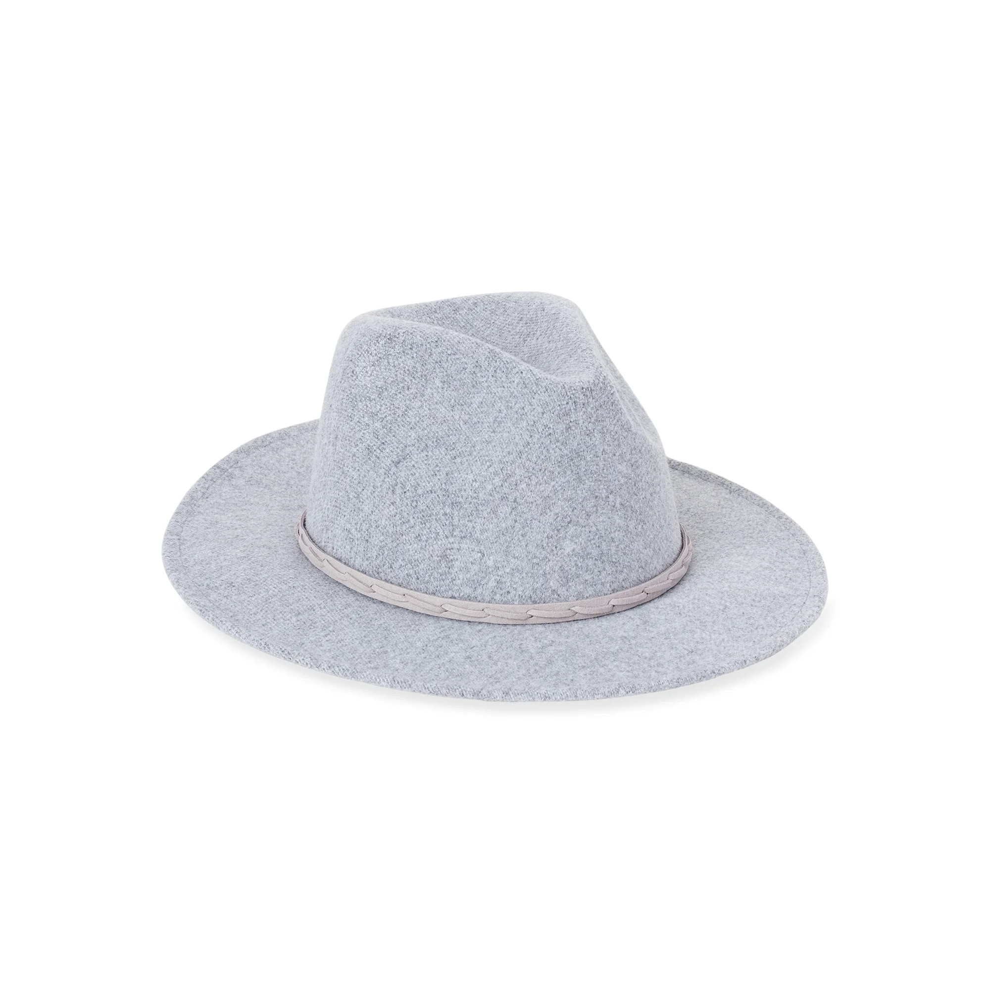 Time and Tru Ladies Braided Trim Fedora | Walmart (US)