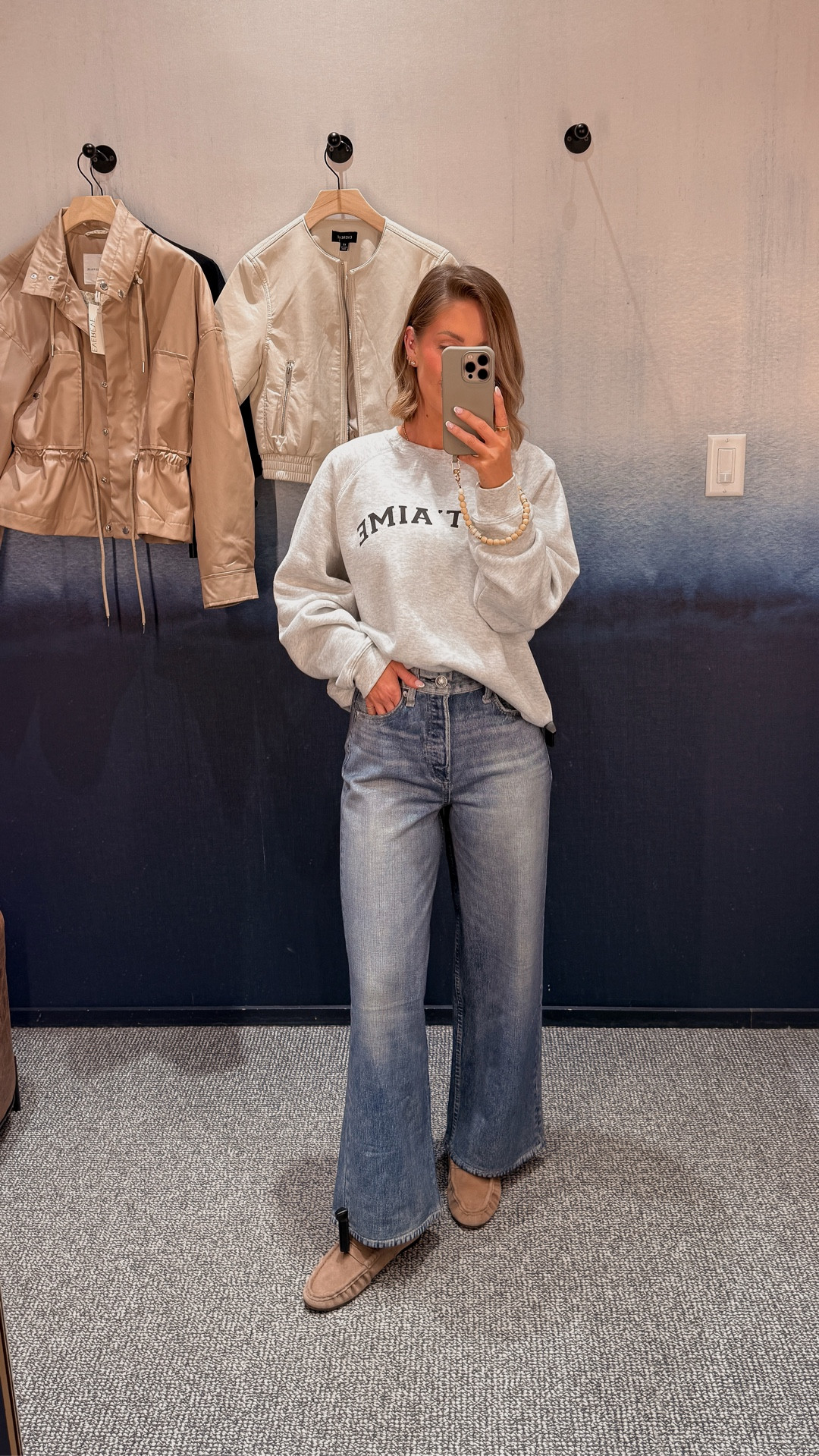 I found a petite friendly pair of the sweatpant jeans!! Size down one - on 5’2” and have the 24 / XS sweatshirt 

#LTKOver40 #LTKootd #LTKPetite