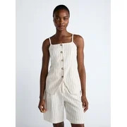 Scoop Women\u2019s Linen Blend Vest, Sizes XS-XL | Walmart (US)