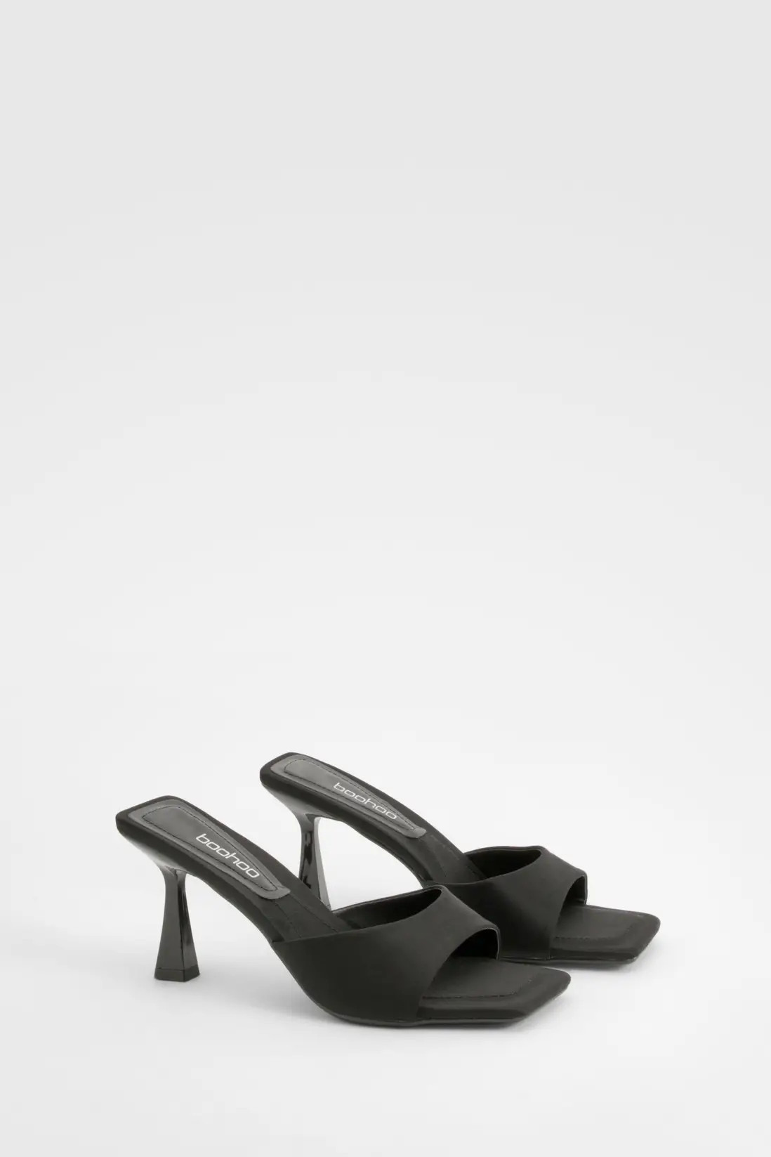 Black Padded Sock Minimal Mule | Boohoo | Boohoo.com (UK & IE)