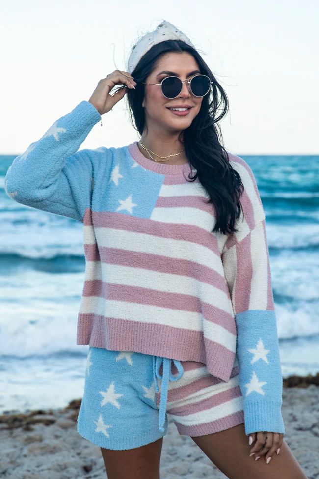 Turning Tides Star and Stripes Lounge Set | Pink Lily