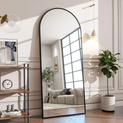 Everly Quinn Full Length Mirror Arch Floor Mirror Wall Mirror Hanging Or Leaning Arched-Top Full ... | Wayfair North America