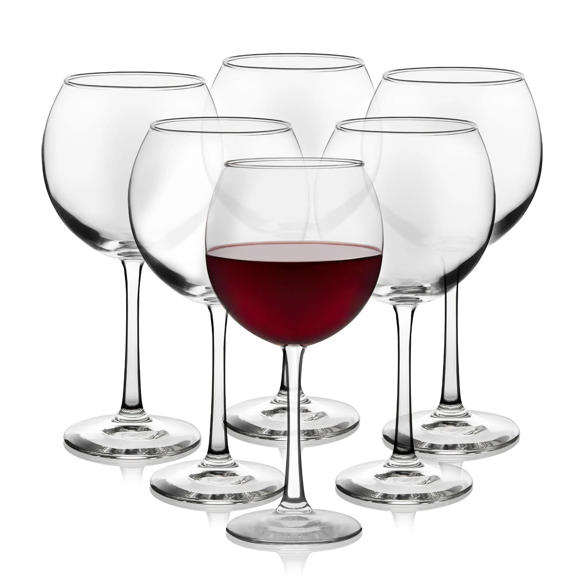 Libbey Vina Red Wine Glasses 18.25 ounce Set of 6 one_size in Clear | 623980 | Lowe's