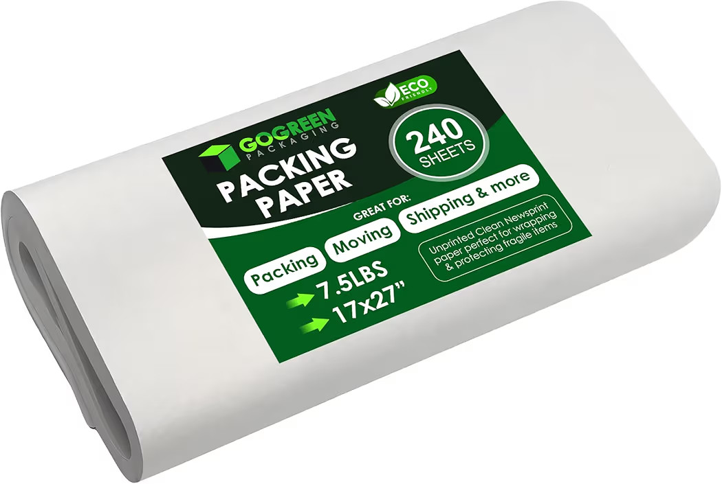 Packing Paper Sheets for Moving - 240 Newsprint Paper Sheets for packing supplies -7.5.lb - 17" x... | Amazon (US)