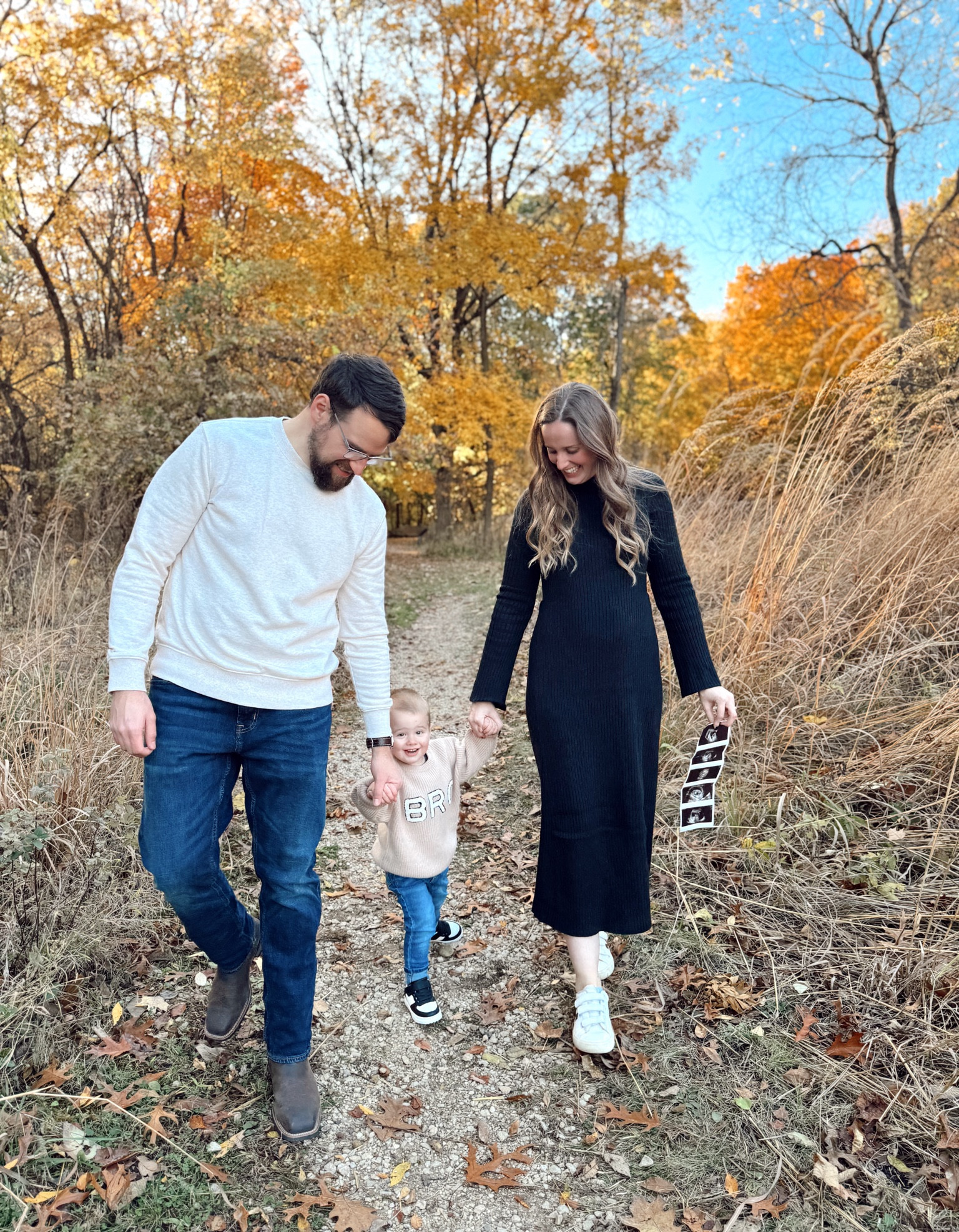Pregnancy announcement ‘fit 🫶🏻 this sweater dress from Target is SO comfy and the subtle bell sleeves are to die for! 

#LTKBump #LTKFindsUnder50 #LTKFamily