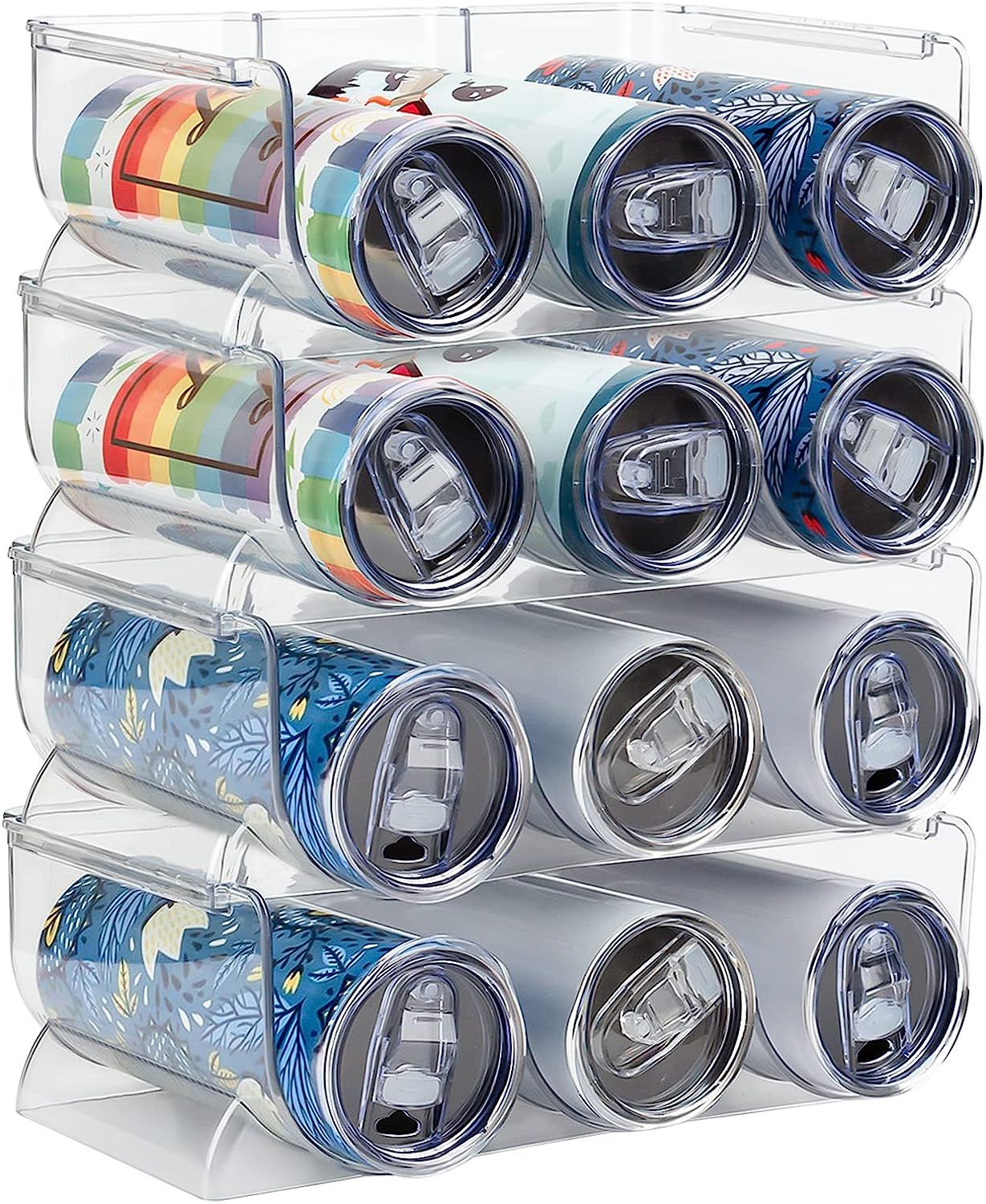 Amazon.com: GELBEKUH 4 Pack Water Bottle Storage - Stackable Water Bottle Organizer Water Bottle ... | Amazon (US)
