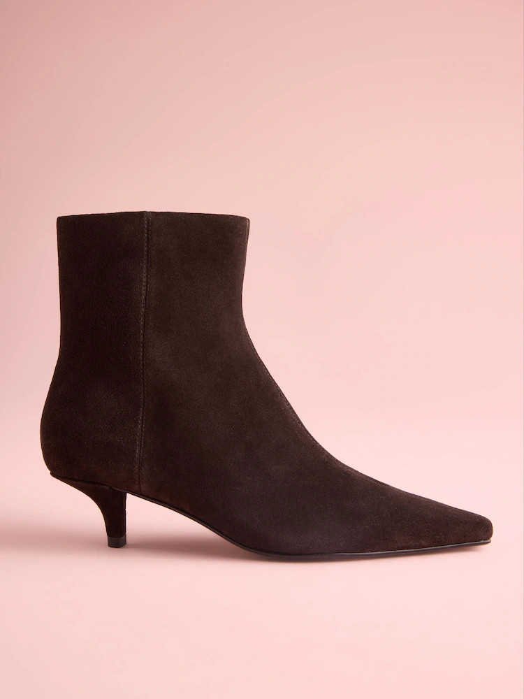 Buy Brown Suede Tabitha Simmons x Next Underset Heel Ankle Boots from Next Ireland | Next EU