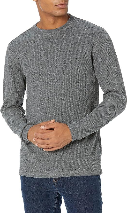 Amazon Essentials Men's Slim-Fit Long-Sleeve Waffle Shirt | Amazon (US)