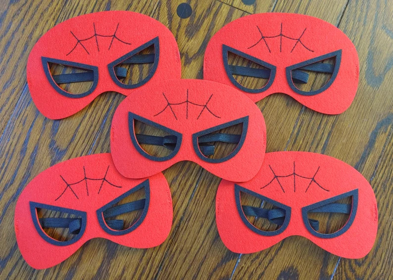 Personalized Spiderman Felt Mask Party Packs! Spiderman Birthday Party Favors! - Etsy | Etsy (US)
