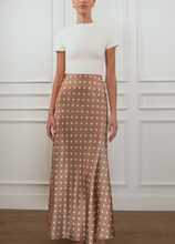 Prue Skirt Macadamia Dot | CAMI NYC