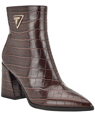 Womens Lusera Flared Block Heel Dress Booties | Macy's