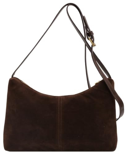 Slouchy Suede Bucket Bag Women Crescent Hobo Bags Satchels Underarm Shoulder Bag Crossbody Purse Travel Tote Handbag | Amazon (US)
