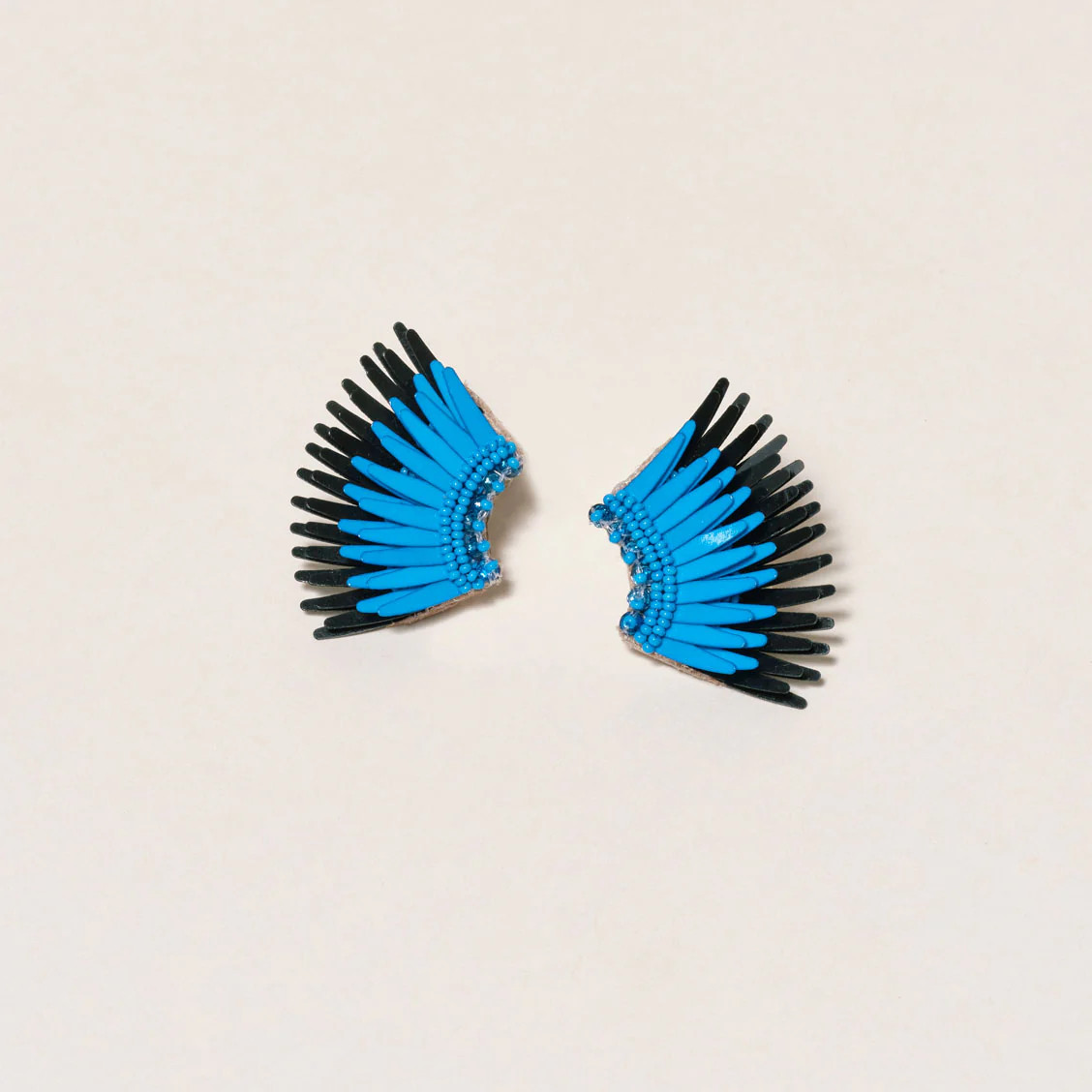 Mini Madeline Earrings Silver Navy | Mignonne Gavigan