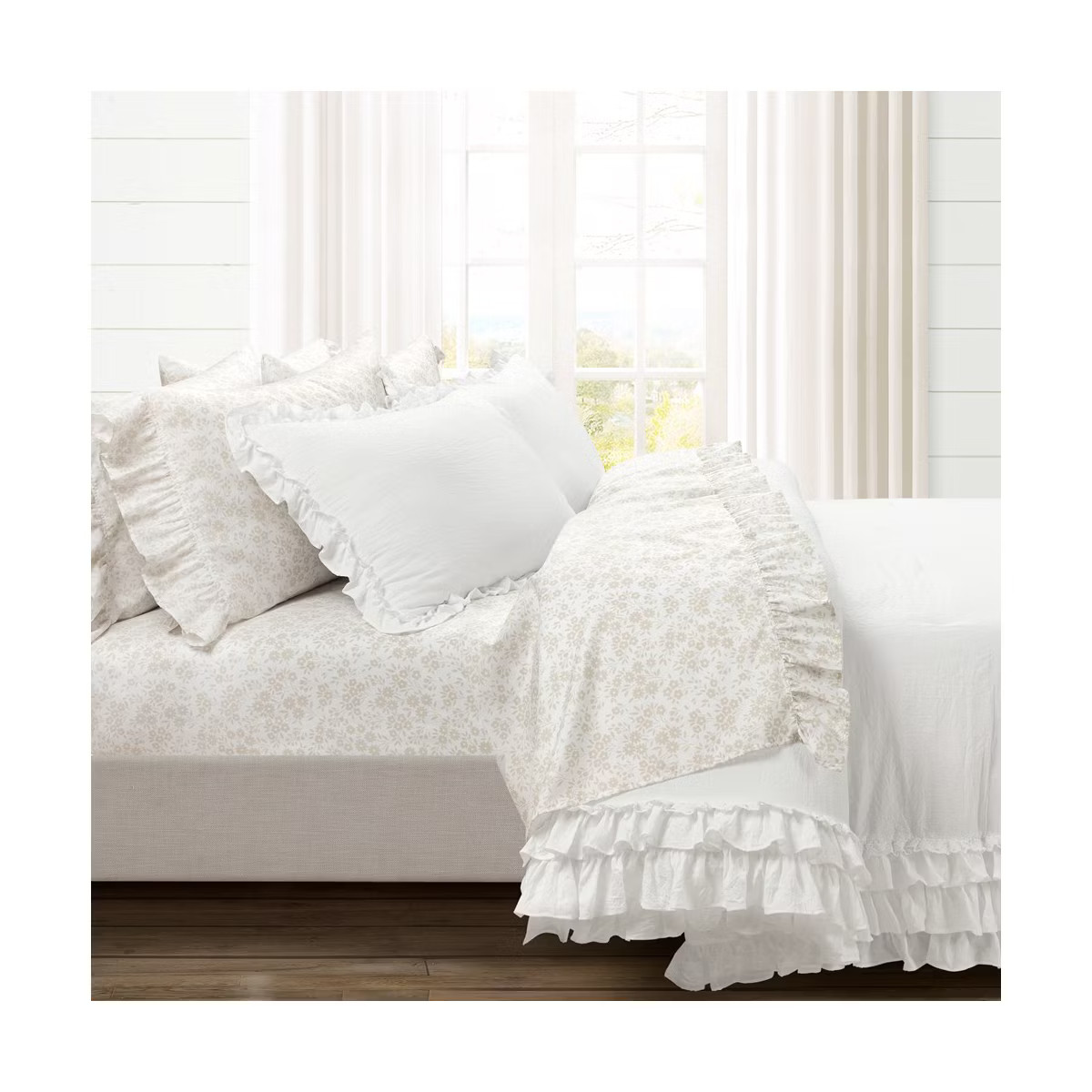 Lush Décor Garden Of Flowers Ruffle Sheet 6Pc Set | Target